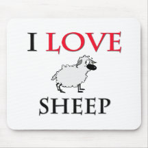 I Love Sheep Mouse Mats