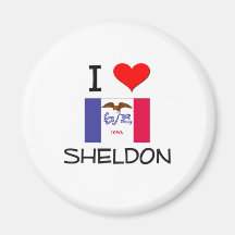 I Love SHELDON Iowa Fridge Magnet