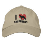 I Love Shepherds Embroidered Hat