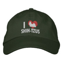 I Love Shih Tzus Dark Baseball Cap