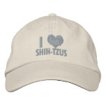 I Love Shih Tzus Pink embroidered hats
