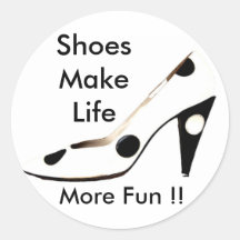 I Love Shoes for Females Who Love Shopping Stickers