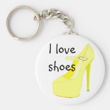 I Love Shoes Keychain