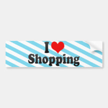 I Love Shopping Bumper Sticker
