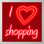 I Love Shopping Poster