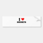 I Love Shorts Bumper Sticker