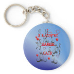 I Love Siamese Cats  Keychain