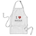 I Love Sicily aprons