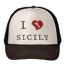 I Love Sicily Mesh Hats