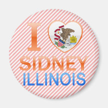 I Love Sidney, IL Magnets
