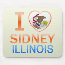 I Love Sidney, IL Mouse Pads