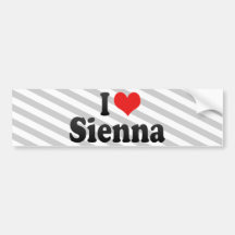 I Love Sienna Bumper Sticker