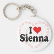 I Love Sienna Keychains