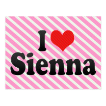 I Love Sienna Postcard