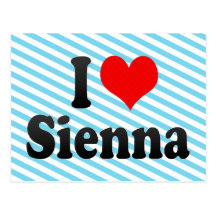 I love Sienna Postcards