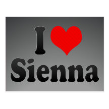 I love Sienna Postcards