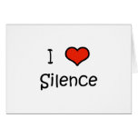 I Love Silence cards