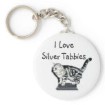 I Love Silver Tabbies keychains