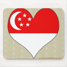 I Love Singapore Mousepads