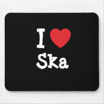 I love Ska heart custom personalised Mouse Pads