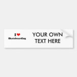 I LOVE SKATEBOARDING BUMPER STICKERS