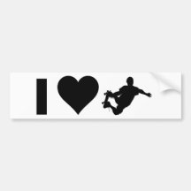I Love Skateboarding Bumper Stickers