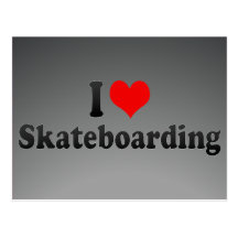 I love Skateboarding Post Card