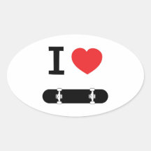 I love skateboarding stickers