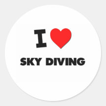 I love Sky Diving Stickers