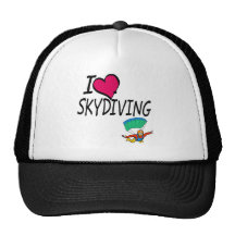 I Love Skydiving Mesh Hat