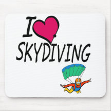 I Love Skydiving Mouse Mat