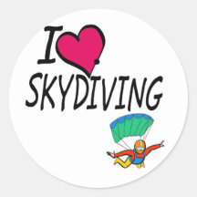 I Love Skydiving Sticker