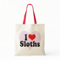 I Love Sloths Tote Bags