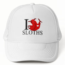 I Love Sloths Caps Hat