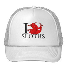 I Love Sloths Caps Hat