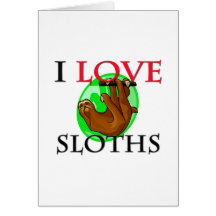 I Love Sloths Cards