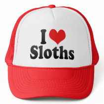 I Love Sloths Trucker Hats