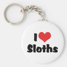I Love Sloths Key Chain