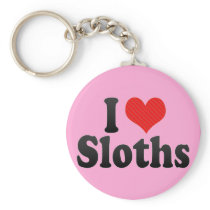 I Love Sloths Key Chains