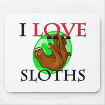 I Love Sloths Mouse Mat