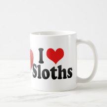 I Love Sloths Mugs