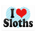 I Love Sloths Post Cards