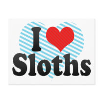 I Love Sloths Post Cards