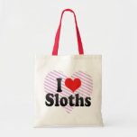 I Love Sloths Tote Bags