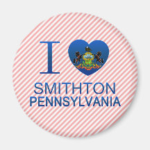 I Love Smithton, PA Refrigerator Magnets