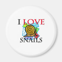 I Love Snails Magnets