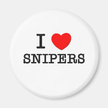 I Love Snipers Refrigerator Magnets