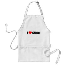 I Love Snow Apron