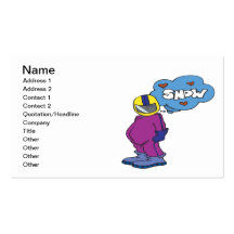 I Love Snow Business Card Template