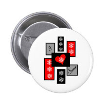 I Love Snow Buttons